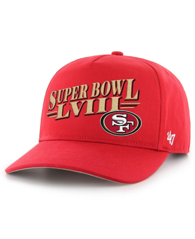 47 Brand Men's ' Scarlet San Francisco 49ers Super Bowl Lviii Hitch Adjustable Hat