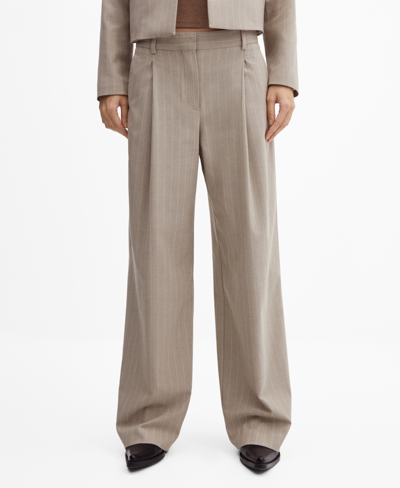 Mango Women's Pinstripe Suit Pants In Beige