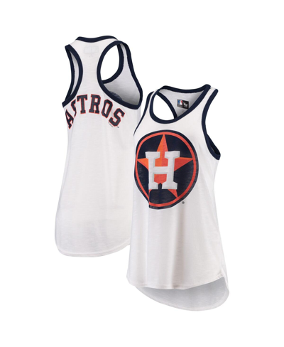 G-iii 4her By Carl Banks White Houston Astros Tater Racerback Tank Top