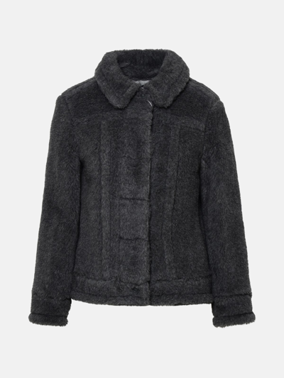 Max Mara 'teddino1' Wool And Alpaca Jacket In Grey