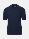 ALTEA NAVY COTTON BLEND POLO SHIRT