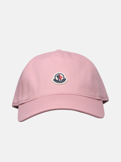 Moncler Cappellino Logo In Pink