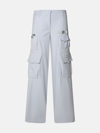 OFF-WHITE LIGHT BLUE VIRGIN WOOL CARGO PANTS