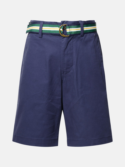 Polo Ralph Lauren Blue Cotton Shorts In Navy