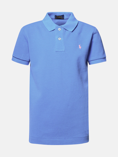 Polo Ralph Lauren Polo Shirt In Light Blue Cotton