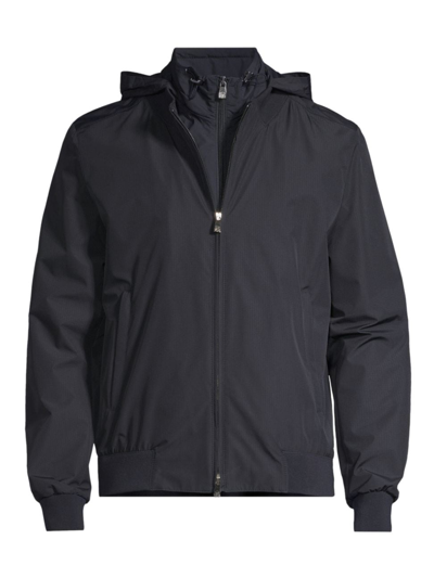 Corneliani Men's Id Hooded Jacket In Navy