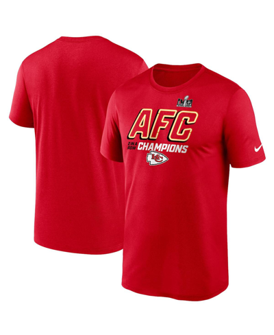 Nike Men's  Red Kansas City Chiefs 2023 Afc Champions Iconic T-shirt