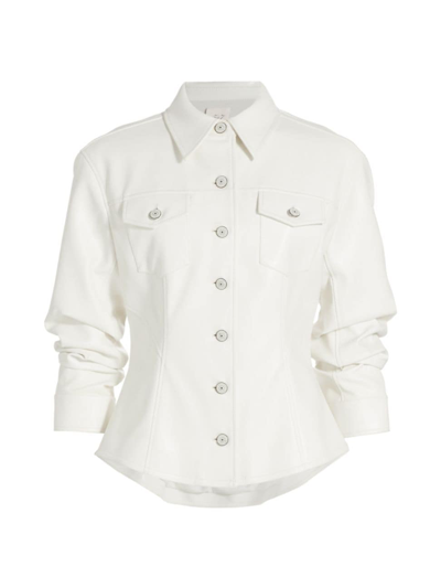 Cinq À Sept Women's Canyon Vegan Leather Jacket In Ivory