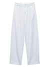 Rag & Bone Donovan Pleated Linen Pants In White