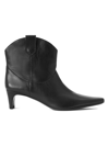 STAUD WOMEN'S WALLY 45MM LEATHER WESTERN ANKLE BOOTS