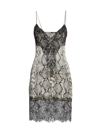 Balmain Python-print Lace Minidress In Python