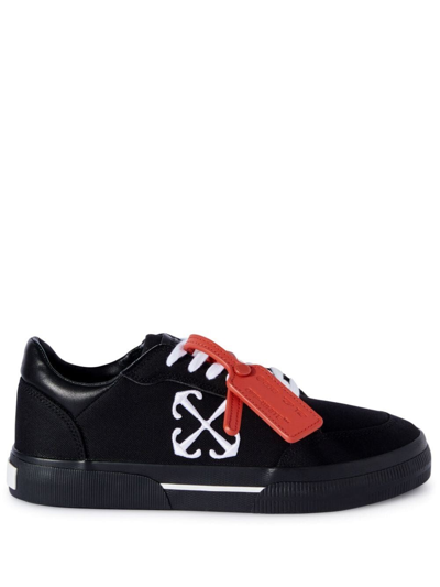 Off-white New Low Vulcanized Canvas Sneakers In Black