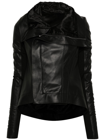 RICK OWENS NASKA LEATHER BIKER JACKET