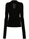 RICK OWENS TOP WITH CUT-OUT DETAIL