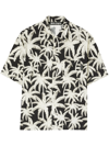 PALM ANGELS PALMS SHIRT WITH SHORT SLEEVES