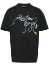Palm Angels Foggy Logo-print T-shirt In Black