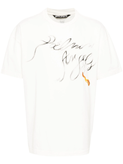 Palm Angels T-shirts In White