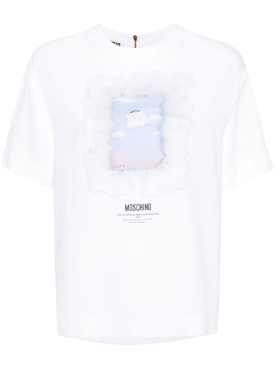 Moschino T-shirt With Print In White