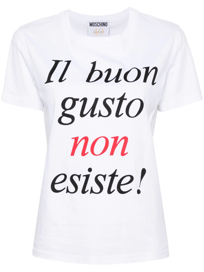 Moschino T-shirt With Print In White