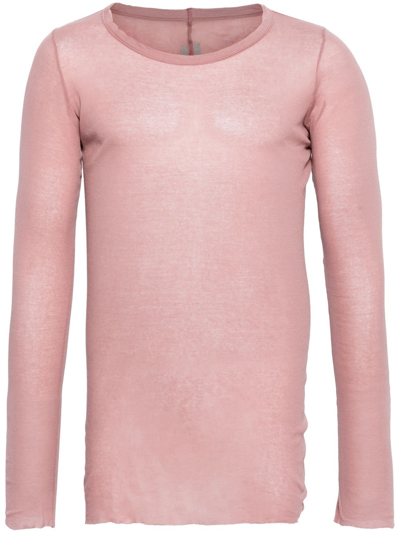 Rick Owens Long T-shirt In Pink & Purple