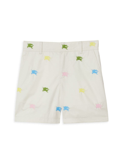 Burberry Little Girl's & Girl's Logo Embroidered Shorts In Wheat