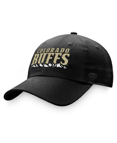 TOP OF THE WORLD MEN'S TOP OF THE WORLD BLACK COLORADO BUFFALOES ADJUSTABLE HAT