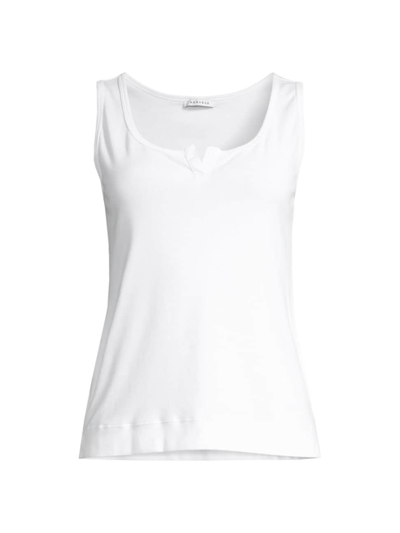 Rosso35 Women's Jersey Henley Tank In White