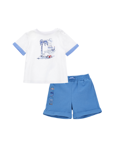 Monnalisa Kids'   Cotton Jersey Two-piece Outfit In White
