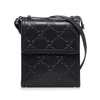 GUCCI GUCCI BLACK GG EMBOSSED PERFORATED MESSENGER BAG (PRE-OWNED)