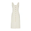 Patou Denim Dress With Square Neck And Adjustable Straps In Natural