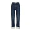 Loewe Adjusted Fit Fisherman Turn-up Jeans In Denim In Washed_indigo