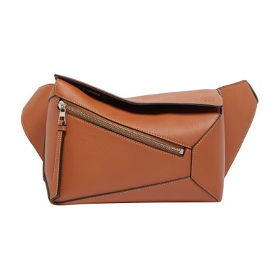 Loewe Small Puzzle Bumbag In Tan