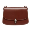 The Row Sofia 10 Clamshell Saddle Bag In Cherry_wood_pld