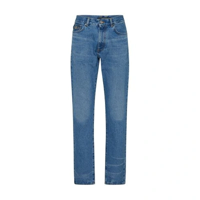 Versace `mitchel Fit` Denim Pants In 1d360_faded_light_blue