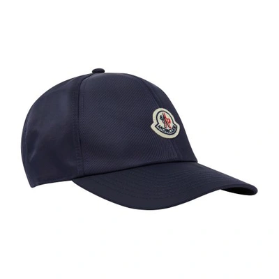 Moncler Logo Baseball Cap In Navy