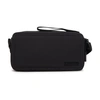 Jacquemus Le Cuerda Horizontal Black Messenger Bag With Logo Lettering Detail In Cotton Man In Black