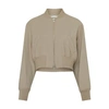 Ami Alexandre Mattiussi Padded Bomber Jacket In Light_taupe