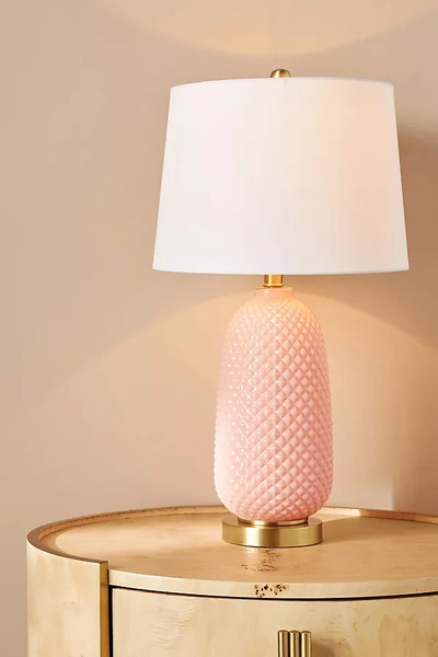 Anthropologie Tory Table Lamp In Pink