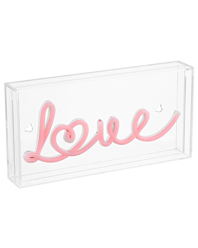 Jonathan Y Love Contemporary Glam Acrylic Neon Lighting In Pink