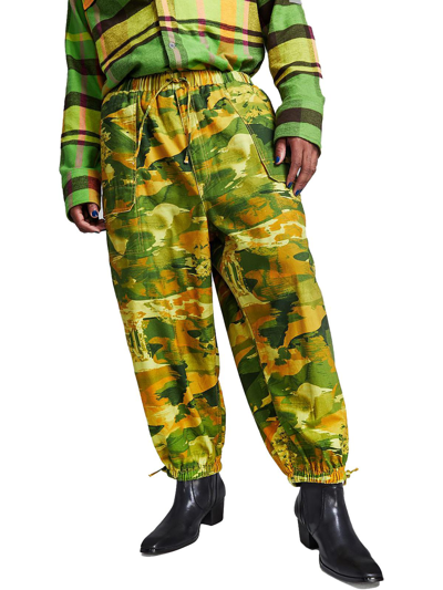 And Now This Mens Camouflage Cropped Cargo Pants In Green