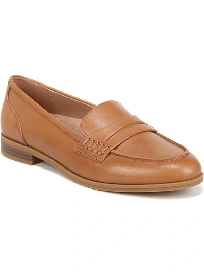 Naturalizer Mia Womens Leather Slip On Loafers In Brown