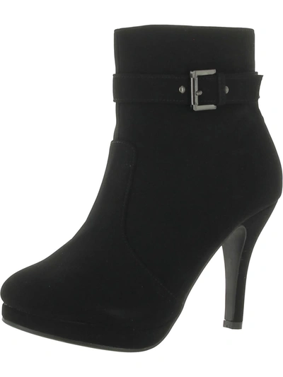 Trendsup Collection George 15 Womens Round Toe Heel Ankle Boots In Black