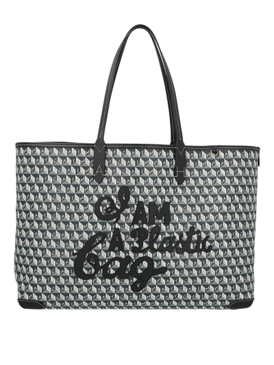 Anya Hindmarch I Am A Plastic Bag Shopper Bag In Black