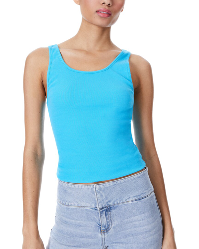 Alice And Olivia Alice + Olivia Jemi Rib Tank In Blue