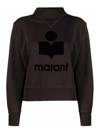 Isabel Marant Étoile Moby Sweatshirt With Logo And High Neck In Black