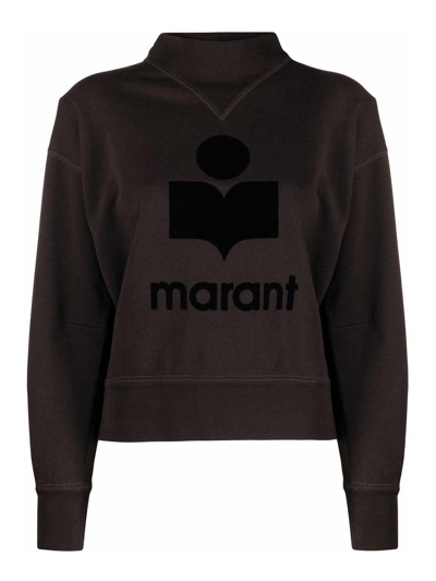 Isabel Marant Étoile Logo-print Mock-neck Sweatshirt In Black