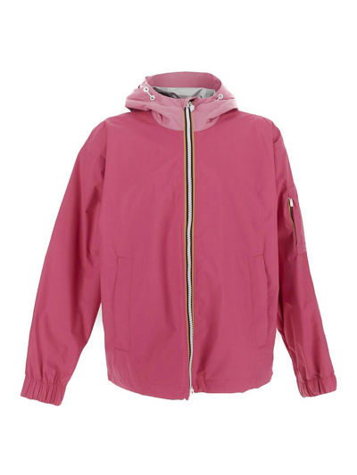 K-way Tech Fabric Jacket In Pink