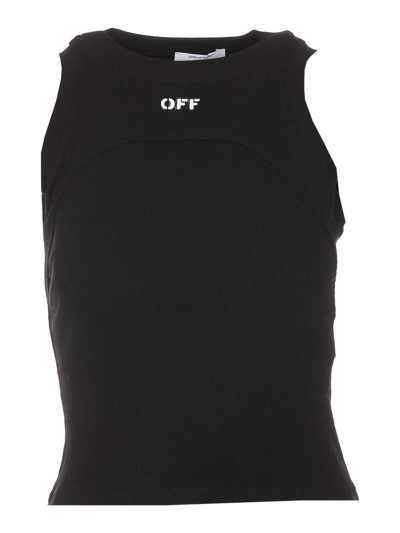 Off-white Off Stamp Logo Top In Black