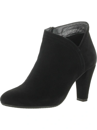 Eric Michael Forest Womens Faux Suede Round Toe Ankle Boots In Black