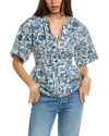 Joie Renae Linen Floral Top In Multi